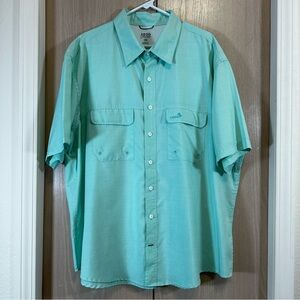 •SOLD• Men's Aqua Short Sleeve Button up Shirt